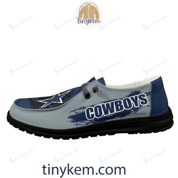 Dallas Cowboys Dude Canvas Loafer Shoes