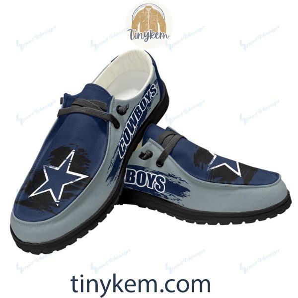 Dallas Cowboys Dude Canvas Loafer Shoes