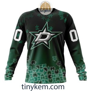 Dallas Stars Customized Tshirt Hoodie With Autism Awareness 2024 Design2B4 83qNh