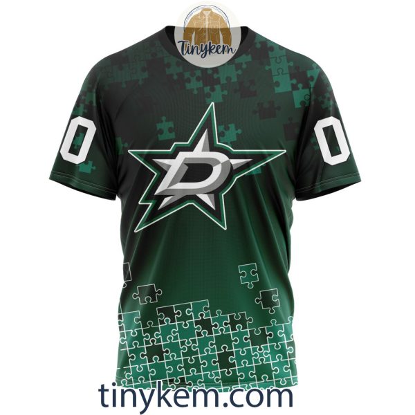 Dallas Stars Customized Tshirt, Hoodie With Autism Awareness 2024 Design
