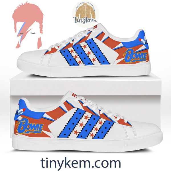 David Bowie Leather Skate Low Top Shoes
