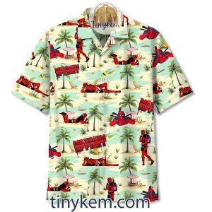 Deadpool Summer Hawaiian Shirt With Coconut Trees Pattern2B2 dDFSO