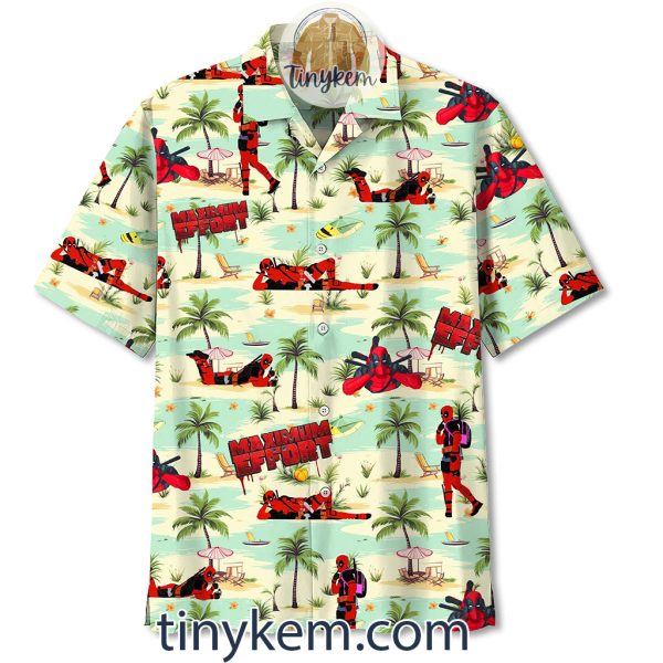 Deadpool Summer Hawaiian Shirt With Coconut Trees Pattern