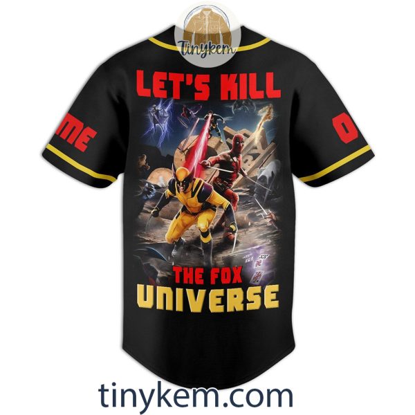 Deadpool x Wolverine Customized Baseball Jersey: Let’s Kill The Fox Universe