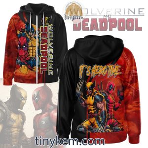 Deadpool x Wolverine Zipper Hoodie: It’s Hero Time