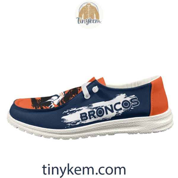 Denver Broncos Dude Canvas Loafer Shoes