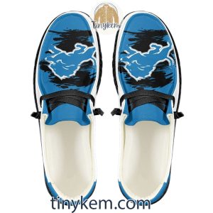 Detroit Lions Dude Canvas Loafer Shoes2B12 dsO5r