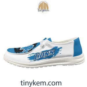 Detroit Lions Dude Canvas Loafer Shoes2B4 o6692