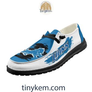 Detroit Lions Dude Canvas Loafer Shoes2B9 YUHTk