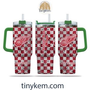 Detroit Red Wings Customized 40oz Tumbler With Plaid Design2B4 yK4Fa