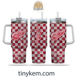 Detroit Red Wings Customized 40oz Tumbler With Plaid Design2B8 gP4WU