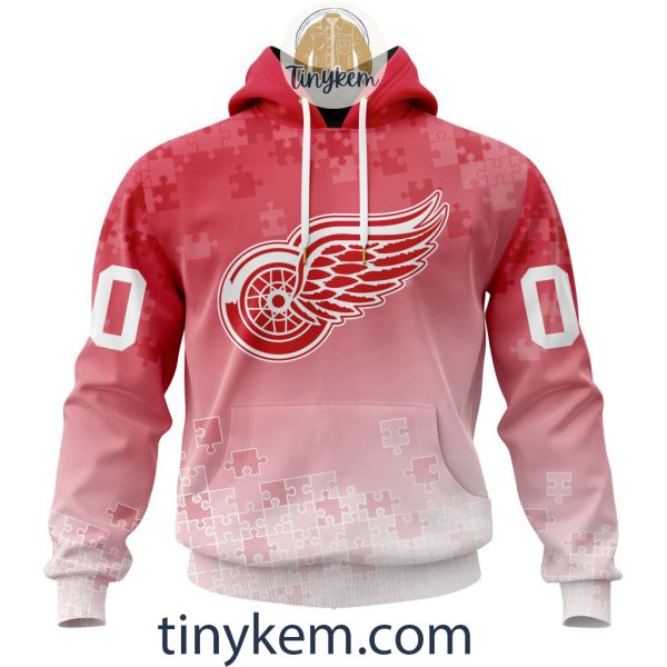 Detroit Red Wings Customized Tshirt, Hoodie With Autism Awareness 2024 Design