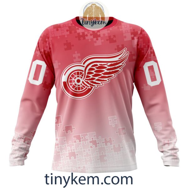 Detroit Red Wings Customized Tshirt, Hoodie With Autism Awareness 2024 Design