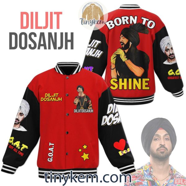 Diljit Dosanjh Customized Baseball Jacket: Born To Shine