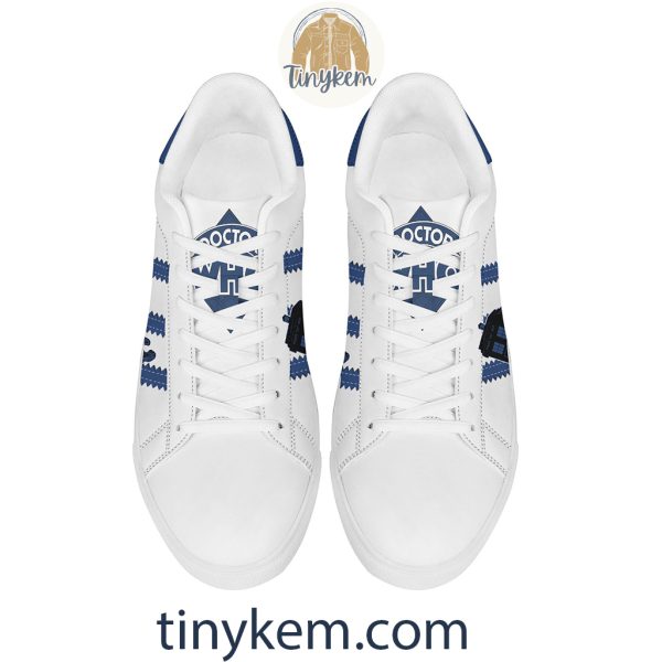 Doctor Who White Leather Skate Shoes