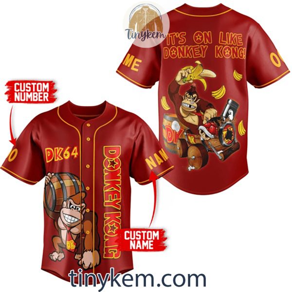 Donkey Kong Customized Baseball Jersey