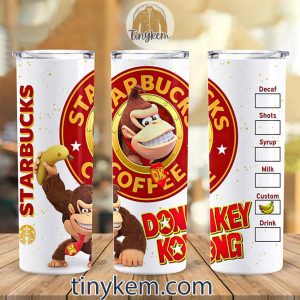 Donkey Kong Starbucks 20oz Skinny Tumbler