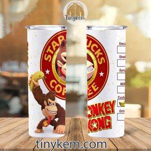 Donkey Kong Starbucks 20oz Skinny Tumbler