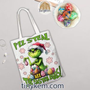 Easter Egg and The Grinch Tote Bag