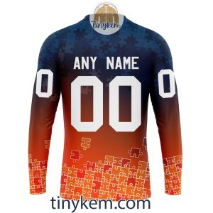 Edmonton Oilers Customized Tshirt Hoodie With Autism Awareness 2024 Design2B5 pOh0v