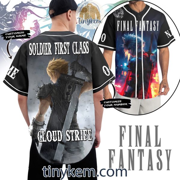 Final Fantasy Cloud Strife Customized Baseball Jersey