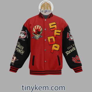 Five Finger Death Punch Red Black Baseball Jacket2B2 j2zy6