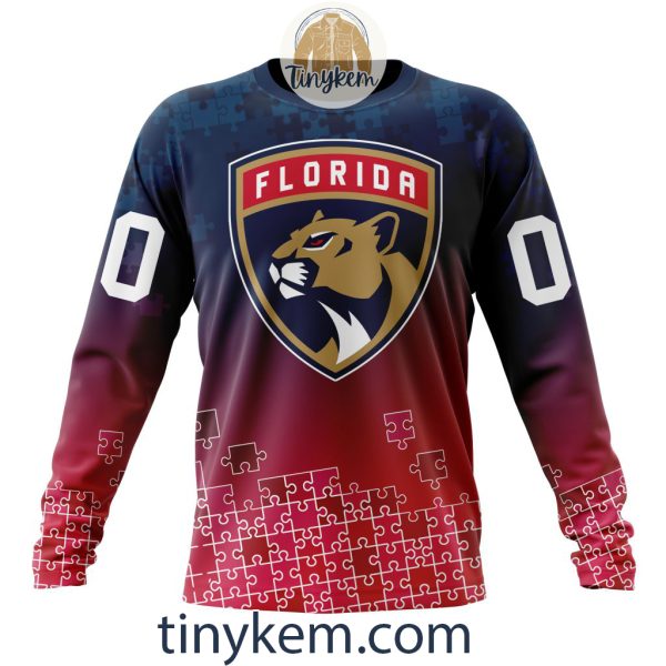 Florida Panthers Customized Tshirt, Hoodie With Autism Awareness 2024 Design