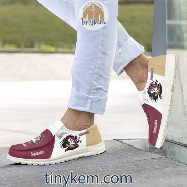 Florida State Seminoles Customized Canvas Loafer Dude Shoes