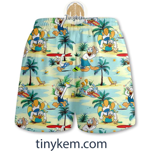 Funny Donald Duck Beach Shorts: Stop Staring At My D