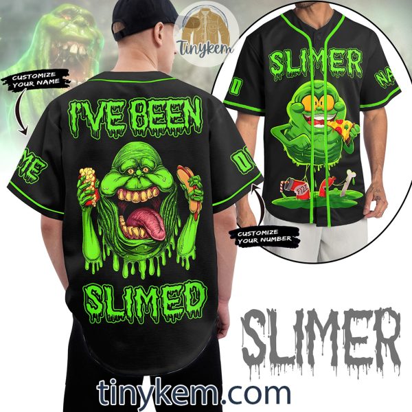 Ghostbuster Slimer Customized Baseball Jersey: I’ve Been Slimed