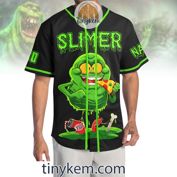 Ghostbuster Slimer Customized Baseball Jersey: I’ve Been Slimed