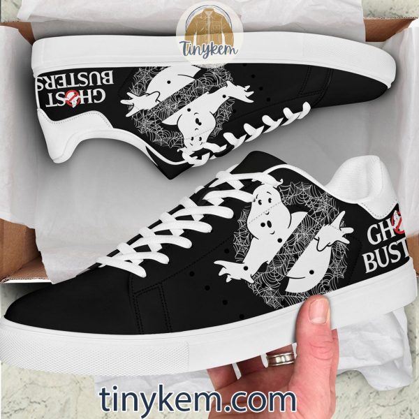 Ghostbusters Black Leather Skate Shoes