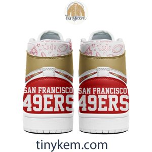 Go 49ers With Mascot Air Jordan 1 High Top Shoes2B3 keNCR