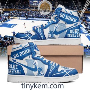 Go Duke Devils Air Jordan 1 High Top Shoes