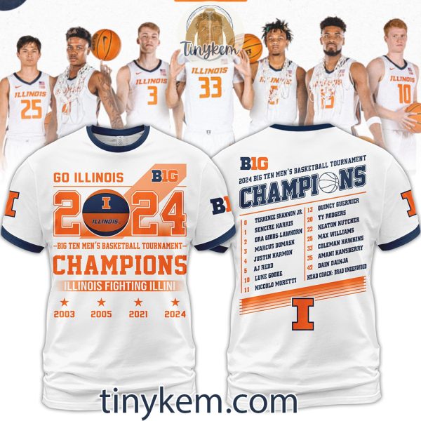 Go Illinois Big Ten Champions 2024 Tshirt, Hoodie