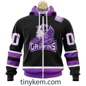 Grand Rapids Griffins Hockey Fight Cancer Hoodie, Tshirt