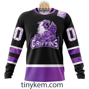 Grand Rapids Griffins Hockey Fight Cancer Hoodie Tshirt2B4 XvhX9