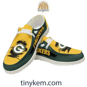 Green Bay Packers Dude Canvas Loafer Shoes2B10 oZCW4