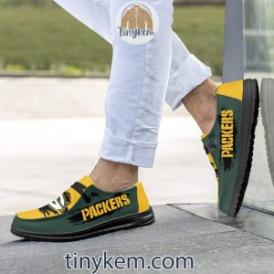 Green Bay Packers Dude Canvas Loafer Shoes2B2 JeGZr