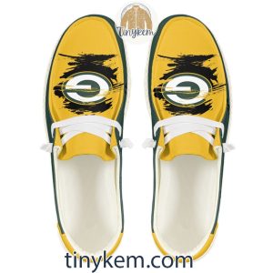 Green Bay Packers Dude Canvas Loafer Shoes2B4 CSFaz
