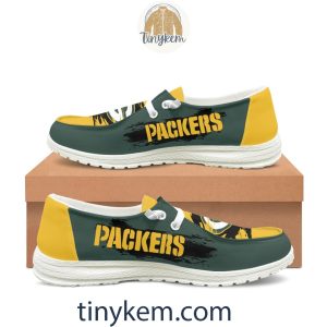Green Bay Packers Dude Canvas Loafer Shoes2B6 7zi5j
