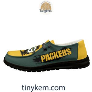 Green Bay Packers Dude Canvas Loafer Shoes2B7 gk1QJ