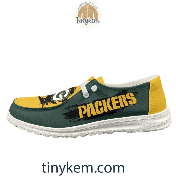 Green Bay Packers Dude Canvas Loafer Shoes