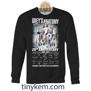 Greys Anatomy 20th Anniversary 2005 2025 Shirt2B3 CORaE