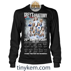 Greys Anatomy 20th Anniversary 2005 2025 Shirt2B4 snQDR