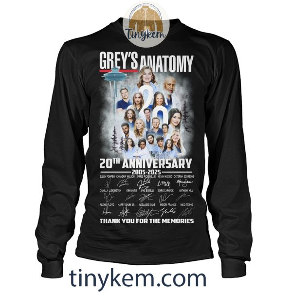 Grey’s Anatomy 20th Anniversary 2005-2025 Shirt