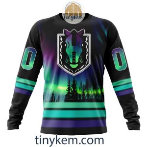 Henderson Silver Knights Northern Lights Hoodie Tshirt Sweatshirt2B4 N6VdQ