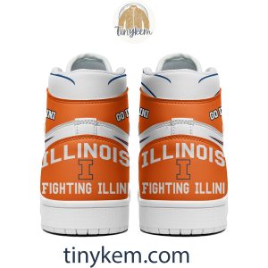 Illinois Fighting Illini Basketball Air Jordan 1 High Top Shoes2B3 9HYEt