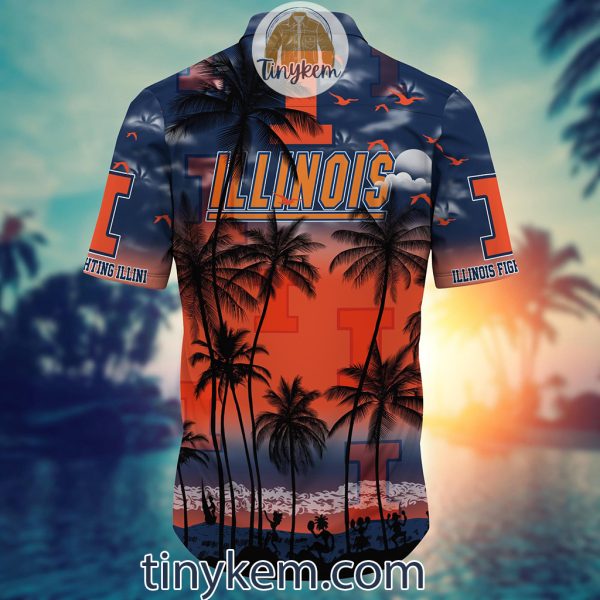 Illinois Fighting Illini Summer Coconut Hawaiian Shirt