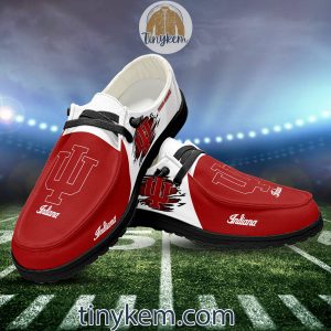 Indiana Hoosiers Customized Canvas Loafer Dude Shoes2B6 gfnnE